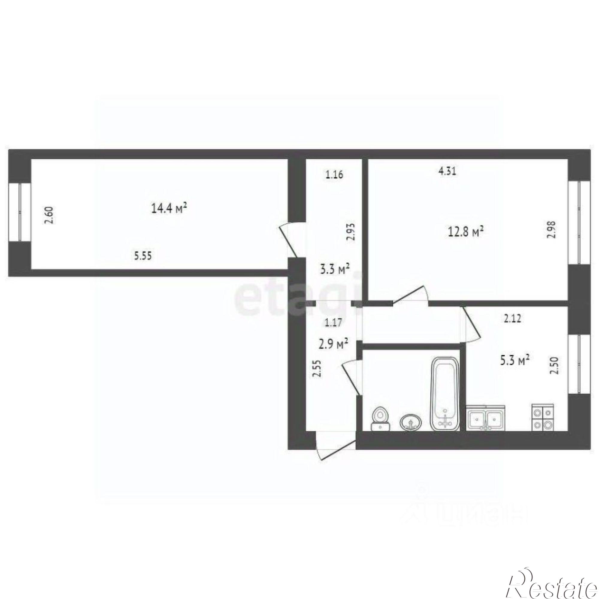 Купить квартиру за 3 900 000 рублей на городской округ Тюмень