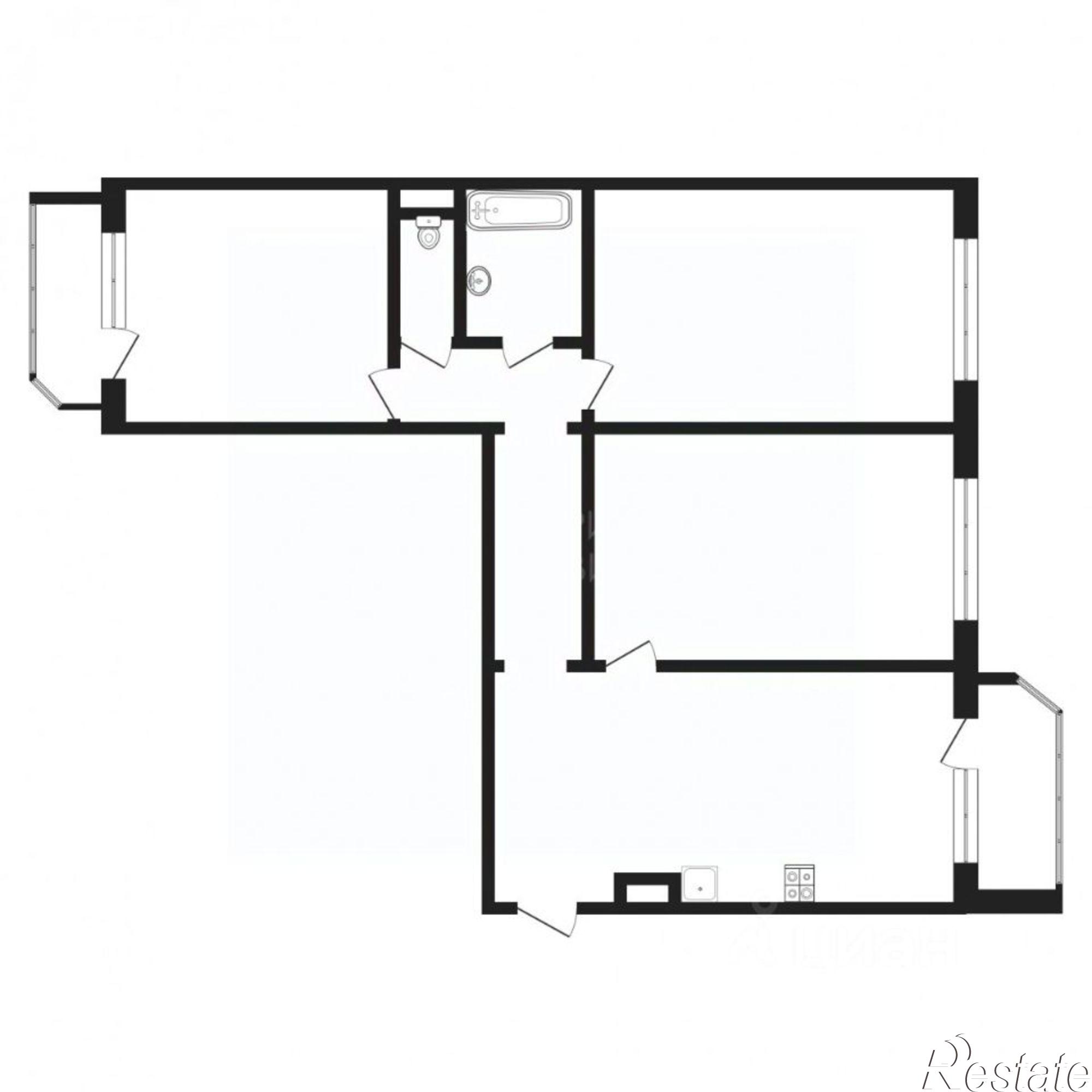 Купить квартиру за 9 600 000 рублей на г Тюмень, ул Александра Митинского, д 7