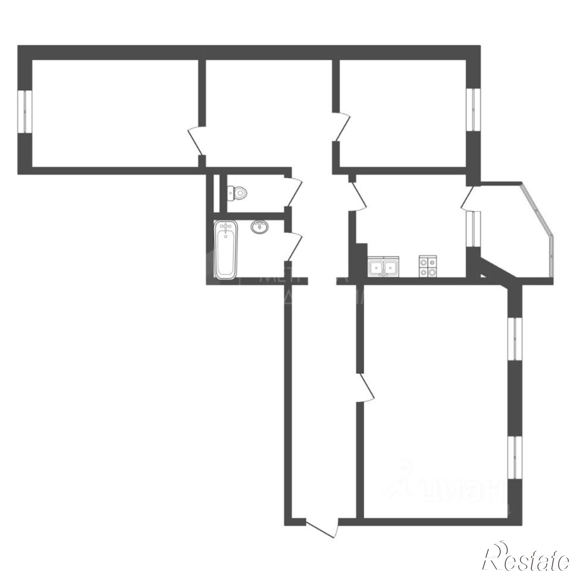 Купить квартиру за 6 450 000 рублей на Муравленко, 7