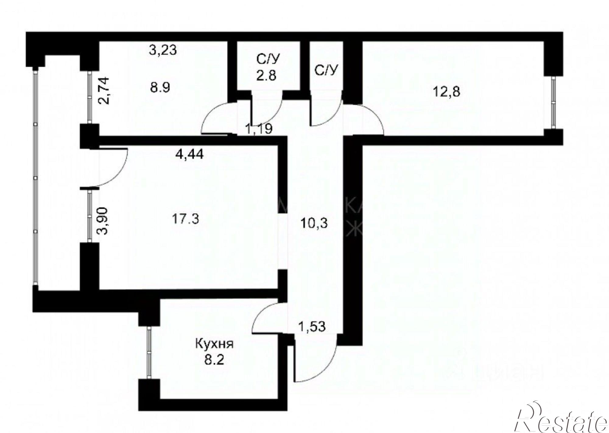 Купить квартиру за 7 999 000 рублей на ул Елизарова, д 8