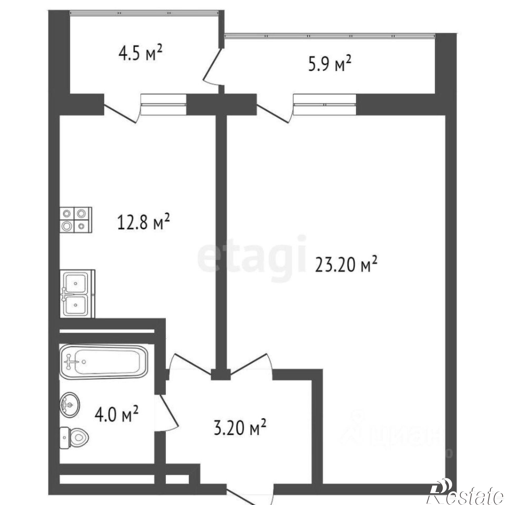 Купить квартиру за 6 400 000 рублей на городской округ Тюмень