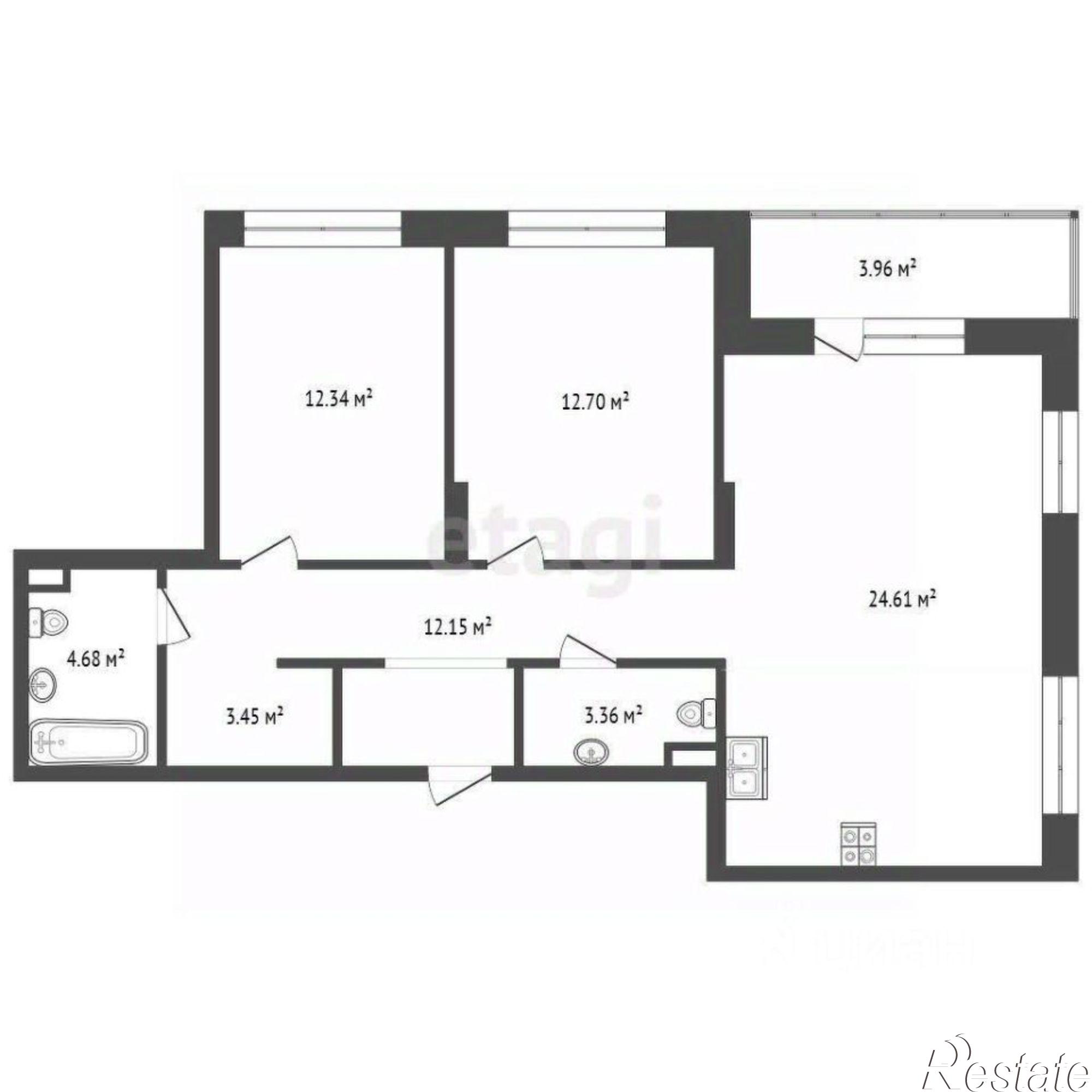 Купить квартиру за 9 000 000 рублей на городской округ Тюмень