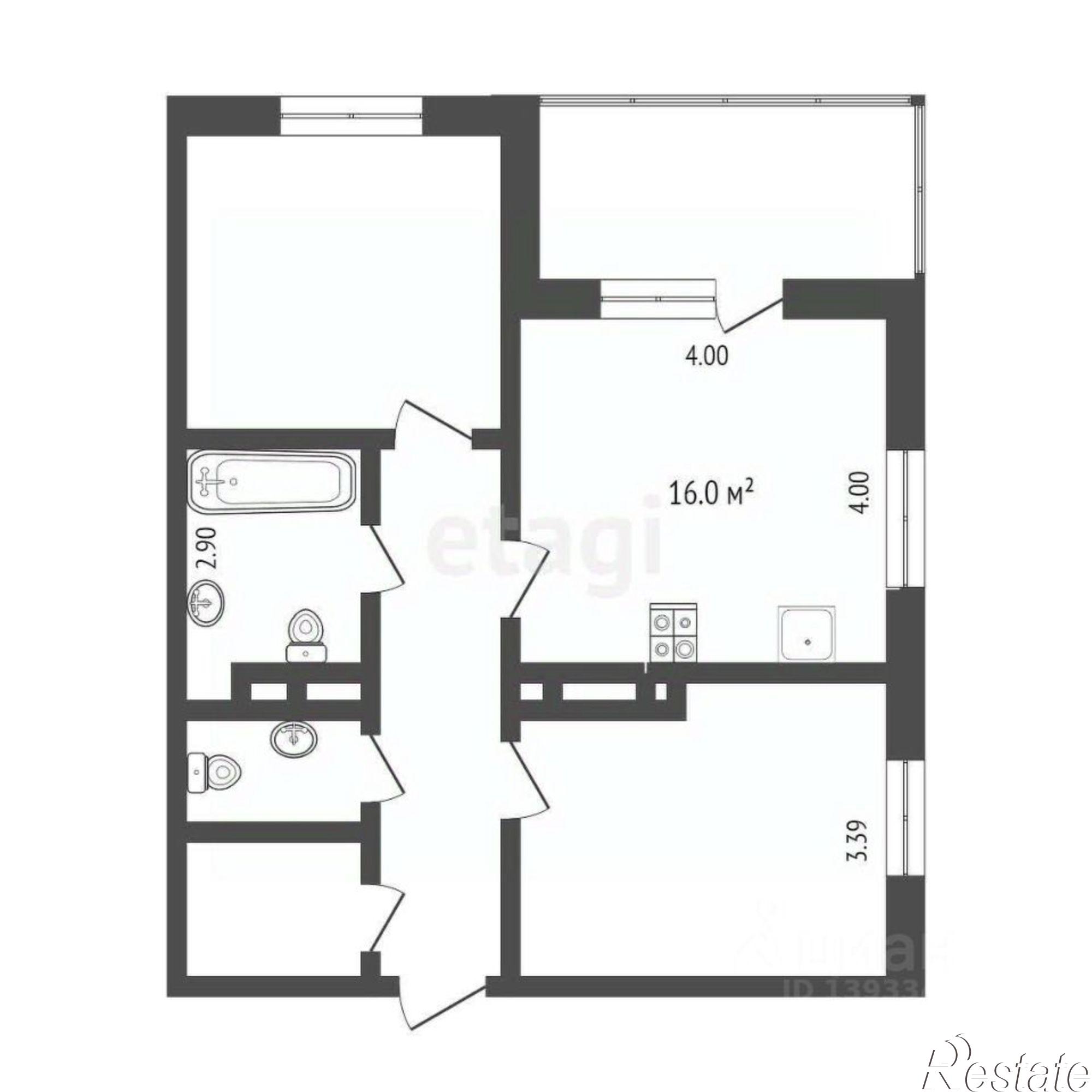 Купить квартиру за 9 700 000 рублей на городской округ Тюмень