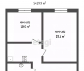 2-комн, 28кв м, этаж 9/9 ул Республики, 220