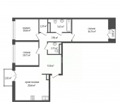 3-комн, 87кв м, этаж 3/10 ул Газовиков, 34 8