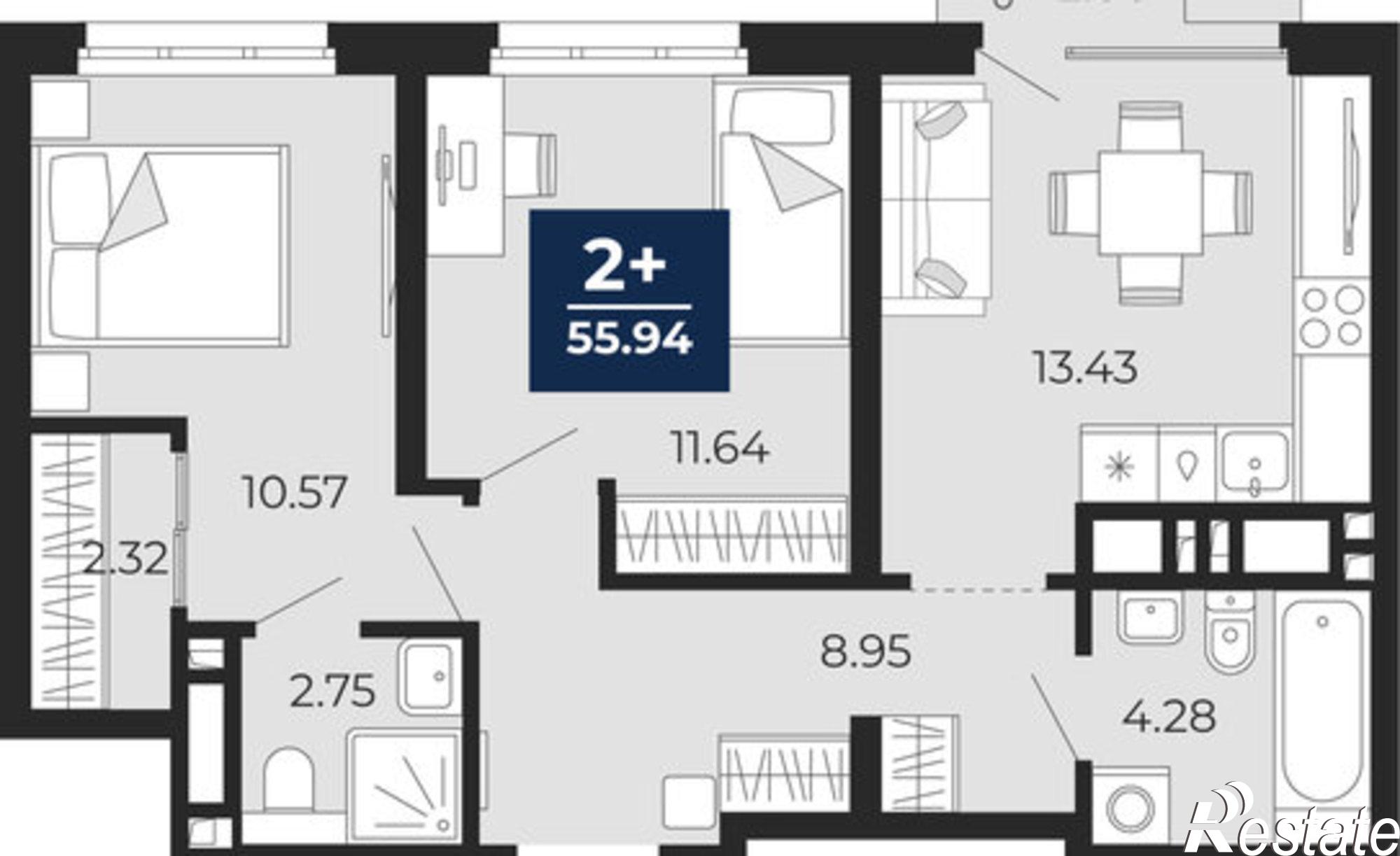 Купить квартиру за 6 900 000 рублей на Тюмень, Перекопская улица, 19