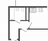 1-комн, 31кв м, этаж 2/4 улица Академика Сахарова, 42