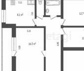 3-комн, 62кв м, этаж 5/9 улица Ватутина, 79