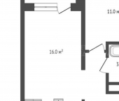1-комн, 39кв м, этаж 13/21 улица Щербакова, 136
