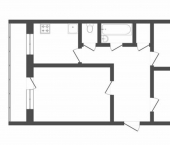 3-комн, 59кв м, этаж 3/5 Станционная улица, 26Б