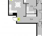 3-комн, 89кв м, этаж 6/9 улица Разведчика Кузнецова, 9