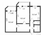 2-комн, 66кв м, этаж 4/10 проезд 9 Мая, 7 1