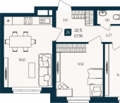2-комн, 61 кв м, этаж 2/10 микрорайон Мыс, улица Кулибина