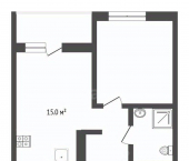 1-комн, 54кв м, этаж 4/9 городской округ Тюмень