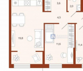 2-комн, 57 кв м, этаж 14/14 улица Новаторов, 28