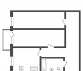 2-комн, 45кв м, этаж 2/4 ул Максима Горького, д. 31