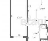 4-комн, 166кв м, этаж 2/8 улица 8 Марта, 2