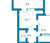 1-комн, 41кв м, этаж 12/14 ул Таврическая, 9б