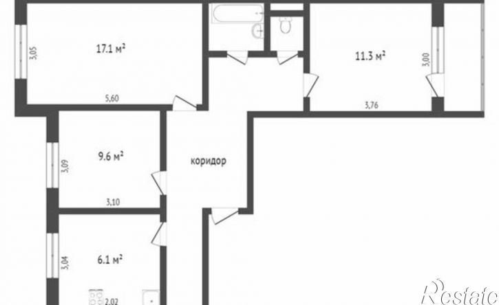 3-комн квартира Тобольск, 10-й микрорайон, 36