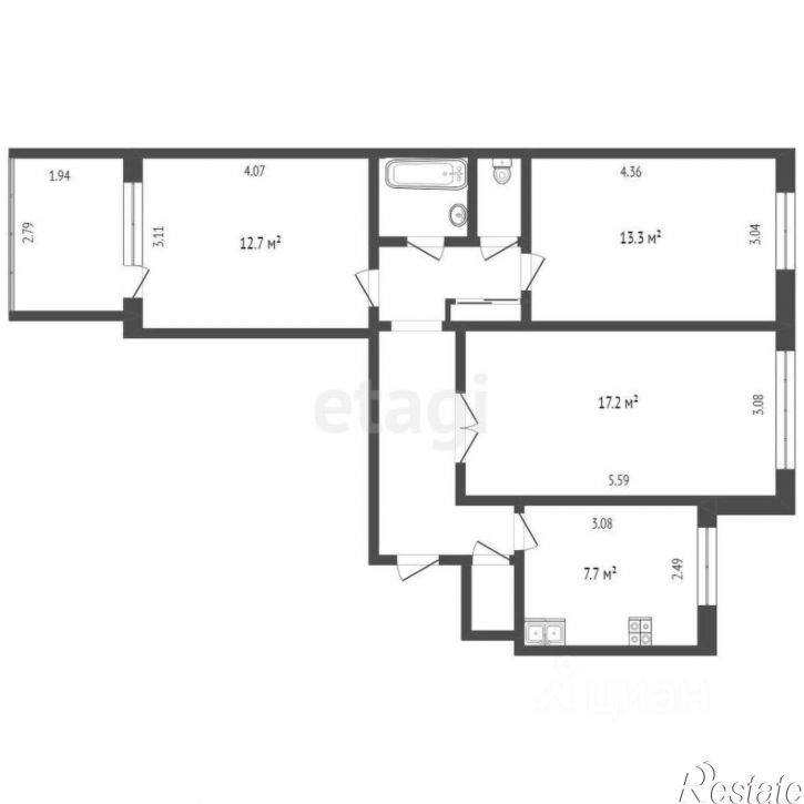 3-комн квартира ул 67 лет Октября, 3,  д. 3