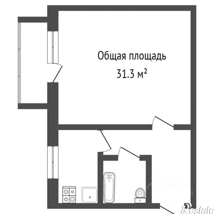 1-комн квартира Тюмень, Карская улица, 21