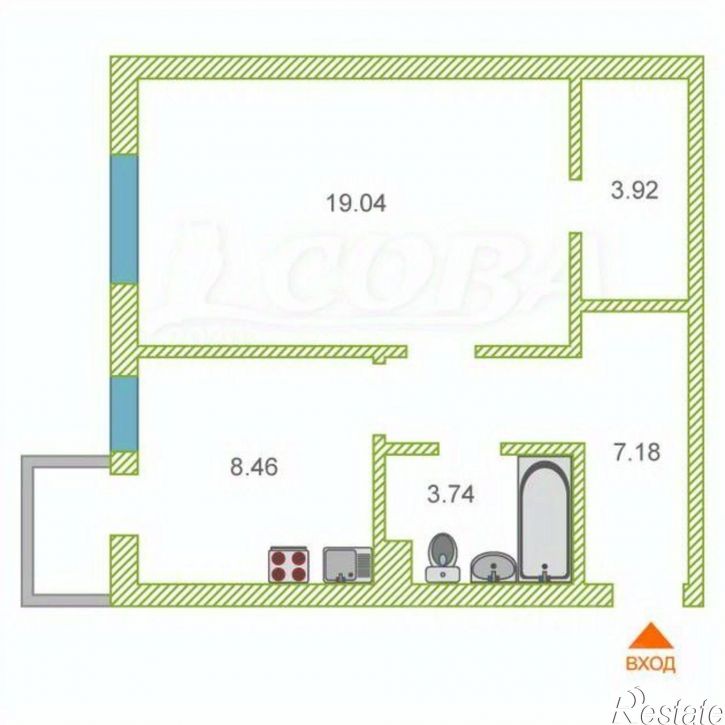 1-комн квартира ул Мира, 26а,  д. 26а