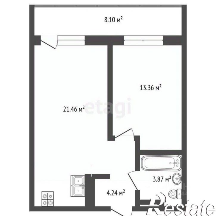 1-комн квартира улица Петра Ершова, 10,  д. 10