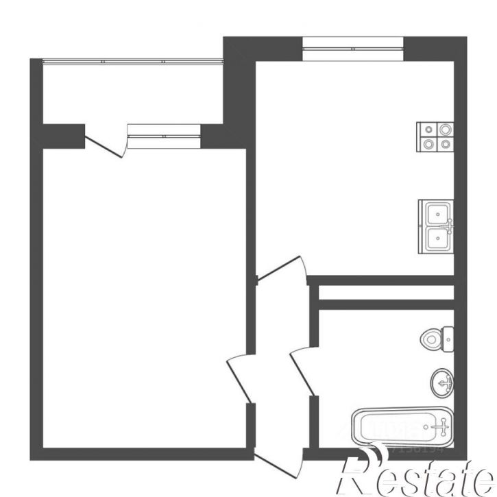 1-комн квартира улица Александра Пушкина, 5 к2,  д. 5 к2