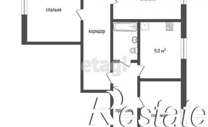 3-комн квартира улица Энергетиков, 2,  д. 2